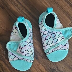 Kids Aqua Mermaid Scales Shoes